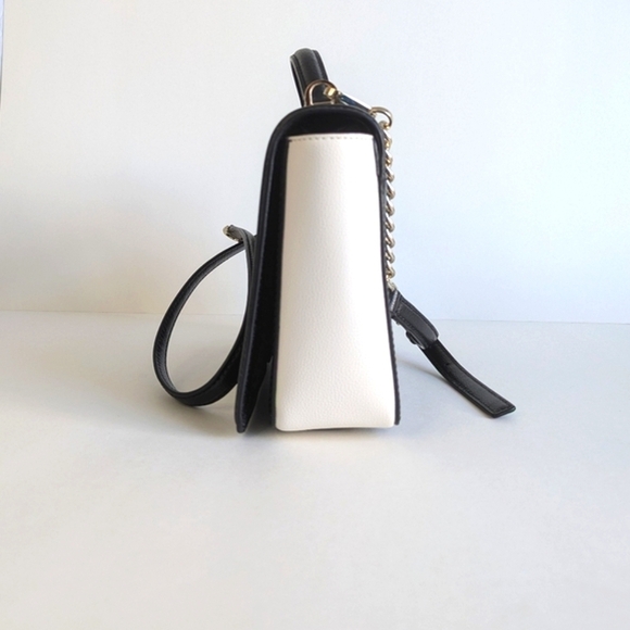 Kate Spade Patterson Drive Medium Maisie Convertible Crossbody Handbag Blk Ivory - Picture 5 of 16